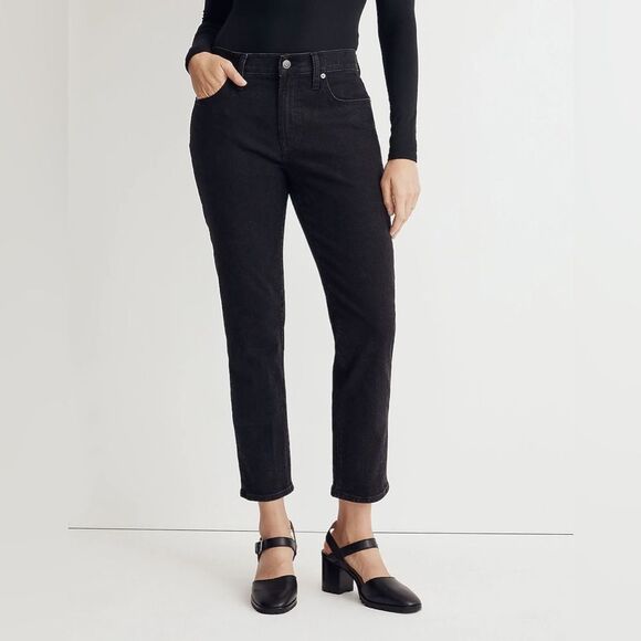 Madewell Denim - Madewell Mid Rise Perfect Vintage Jeans Size 33 in Clean Black Wash NWT